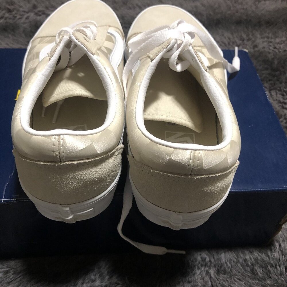 Vans Old Skool Satin Checkerboard Turtl Men's Skate Shoes Sneakers, Size 9W/7.5M - Picture 4 of 5